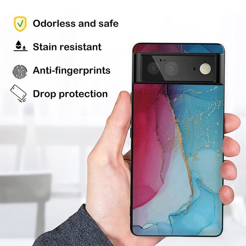Custodia morbida per Google Pixel 9 Pro 8A 7A 6A 5A cover telefono silicone stampata marmo - Foto 51 di 92