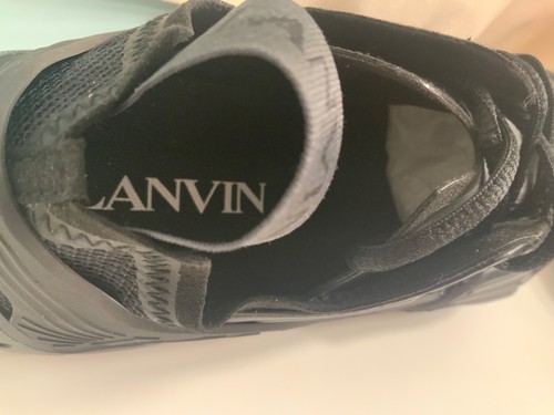 AUTHENTIC LANVIN MENS FLASH-X BLACK SNEAKERS SZ 42 (US 9), NEW - Picture 16 of 18