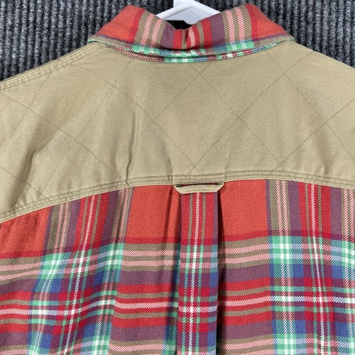 Polo Ralph Lauren Womens Shirt Small Red Plaid Long Sleeve 1/4 Zip Top - Picture 8 of 16