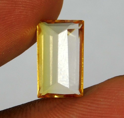 Natürlicher 4,90 ct Ceylon gelber Saphir Baguetteschliff lose Edelstein - Bild 5 von 5