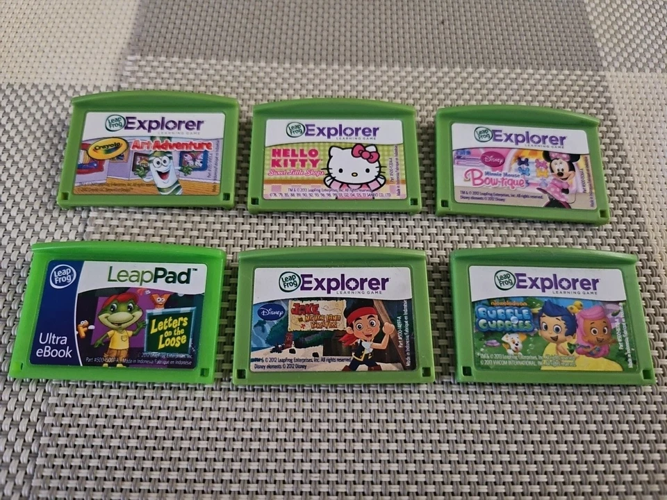 Lote de 6 cartuchos de videojuegos LEAPFROG EXPLORER + HELLO KITTY + más Trl8#59 Foto 2 de 4