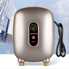 Instant Electric Hot Water Heater Shower Tankless For Kitchen Bath 3KW 110V