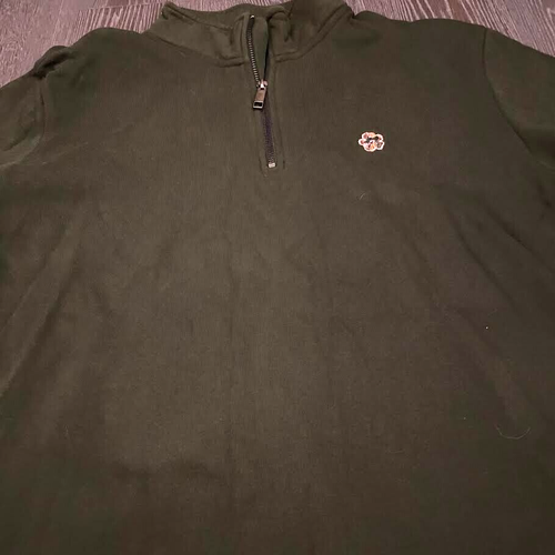 Ted Baker 1/4 Zip Sweater/Pullover Dark Green Men's Size 5 (XL) - Picture 4 of 4