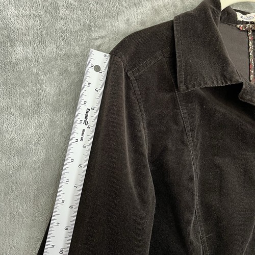 Chaqueta de Pana Bass Para Mujer Grande Marrón Cadera Boho Phoebe Oficina Y2K Clásica Cómoda - Imagen 9 de 15