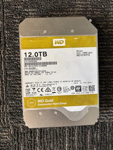 WD121KRYZ -Western Digital WD Gold HDD 12TB w/ 256MB Cache SATA III 7200rpm 3.5" - Afbeelding 6 van 7
