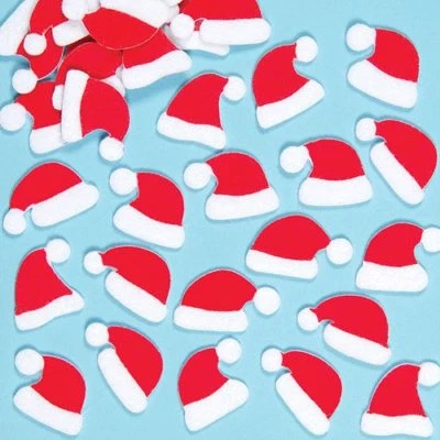 Mini Feltro Cappello Babbo Natale Adesivi Topper Bambini Artigianato Natale Creazione Carte Decorazioni