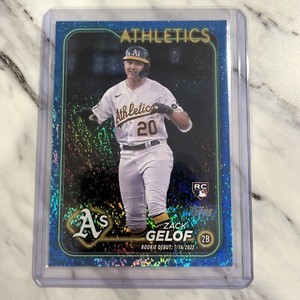 Zack Gelof 2024 Topps Update Rookie Debut Blue Shimmer /999 Oakland Athletics