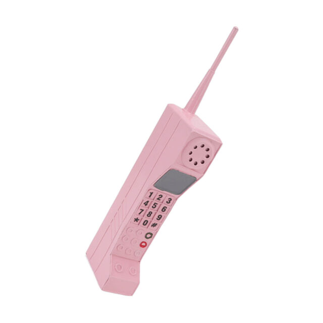 (Pink) Retro Mobile Phone 80'S 90'S Old Fashioned Portable Brick Cell (Pink) Retro Mobile Phone 80'S 90'S Old Fashioned Portable Brick Cell