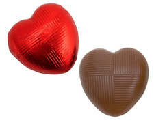 Foil Wrapped Milk Chocolate Hearts Wedding Favours Valentines Day Party Red gold