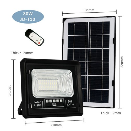 Waterproof Ip65 Remote Control ABS 30W 50W 100W 200W 300W LED Solar Flood Light - Picture 13 of 17