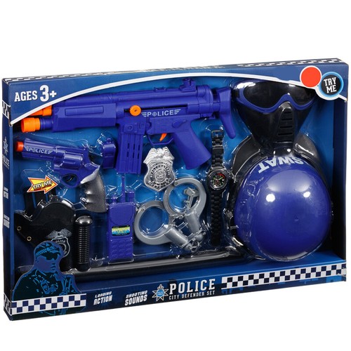 Children Role Play Police Kids Helmet toys Accessories Police 12 Pcs - Picture 2 of 2