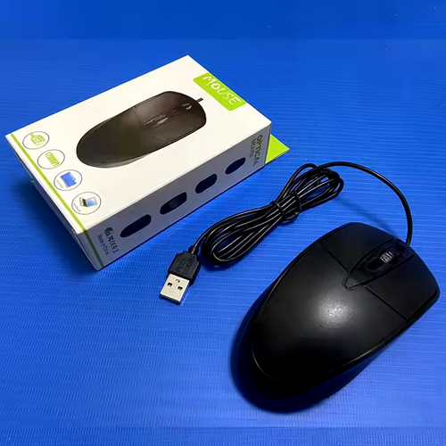 USB Wired Optical Mouse for PC Laptop Notebook Desktop Office Gaming Black Mice - Picture 9 of 10