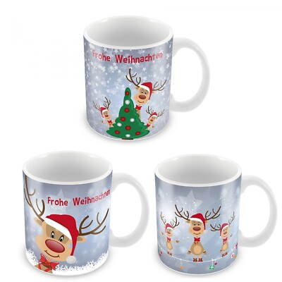 Weihnachtstassen aus Keramik Glühweintassen Glühweinbecher Weihnachtsbecher
