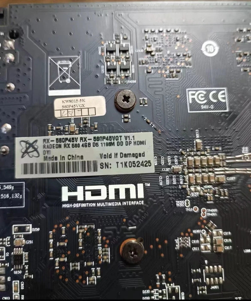 XFX AMD Radeon RX 560 4GB D5 RX-560P45V V1.1 Graphics Video Card DP DVI HDMI - Image 2 of 4