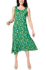 Attitudes by Renee Triple Mesh Asymmetric Hem Dress Party Dot