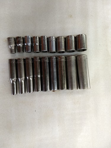 Craftsman USA 18pc. 1/4dr. SAE 6pt. Shallow & Deep Socket Set 3/16"-1/2" - Picture 8 of 9
