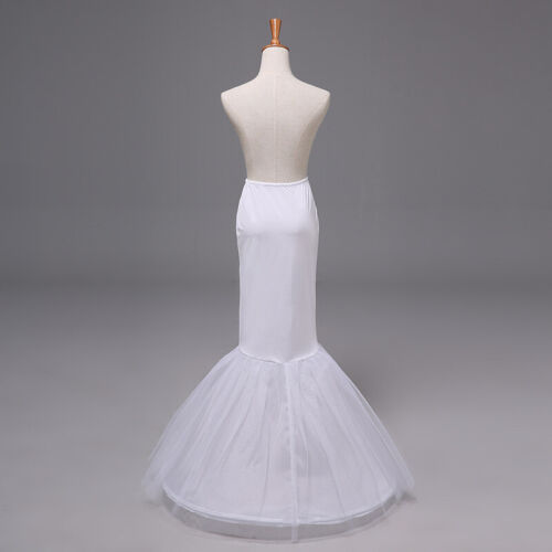 Petticoat Unterrock Kleid Hochzeit Braut Fishtail Rock Meerjungfrau Groß Weiß - Bild 4 von 9