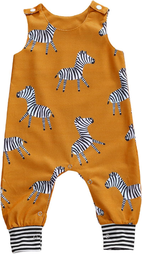 0-6 Mos Baby Boy Girl Farm Clothes Cartoon Animals Print Jumpsuit Romper - Picture 9 of 12