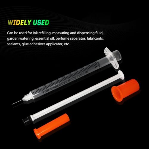 1/80pcs 1ml Feeding Device 30 Gauge Manual Push Syringe Lab Dispensing Supplies - Picture 5 of 22