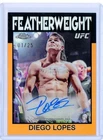2026 Topps Chrome UFC DIEGO LOPES 1986 Orange AUTO Autograph 1/25 First!