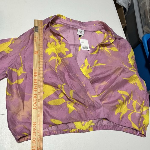 Cabi Drift Top Orchidea Tropicale Viola Giallo Medium T - Foto 6 di 7