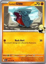 Cynthia's Gible 109/217 Common Ascended Heroes Pokemon Near Mint