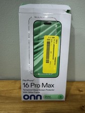 Onn For iPhone 16 Pro Max Tempered Glass Screen Protector Glitter Frame