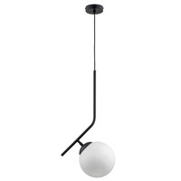 Pendelleuchte Glas Schwarz Esstisch Modern E27 L:24 Cm HäNgelampe Esszimmer