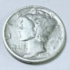 1938 S MERCURY DIME *90% SILVER, Circulated Coin, Free Shipping #6751