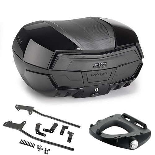 Givi V58NB2 Bauletto 58LT Schwarz Mit Halterungen Yamaha MT-03 2012-2014 660-image