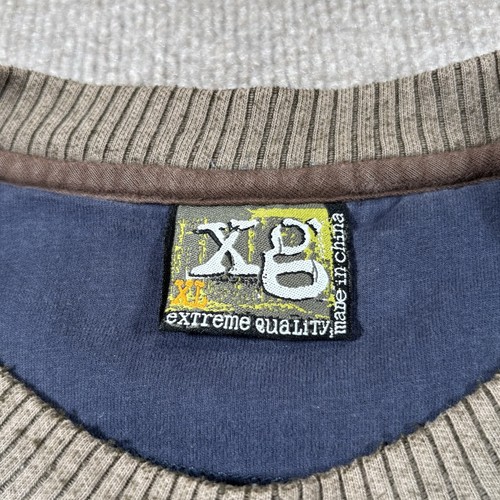 Vintage XG Xtreme Gear Striped Sweater Mens XL Pullover Skater Surfer Grunge Y2K - Picture 6 of 11