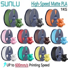 SUNLU High Speed Matte PLA Filament,3D Drucker Filament PLA 1.75MM 1KG 600mm/s