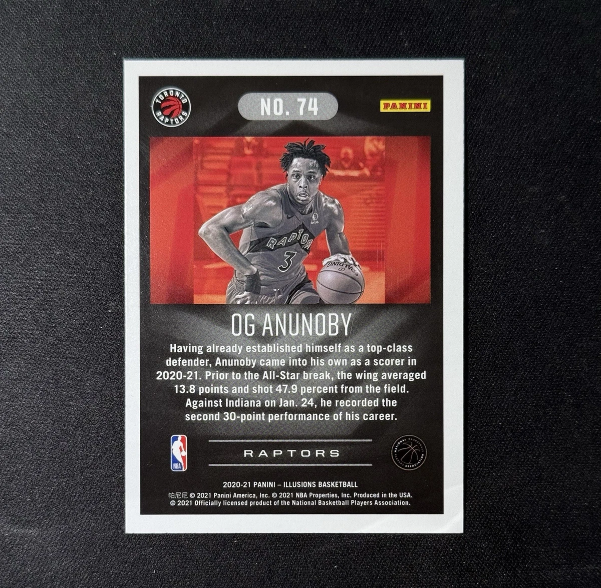 Panini Illusions 2020-21 NBA Basketball OG Anunoby Toronto Raptors #74