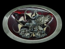 TF03119 VINTAGE 1970s  BALD EAGLE W/ BRANCHES  ARROWS  BICENTENNIAL BUCKLE