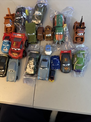 Disney Pixar Cars LOT Of 19 Diecast and Plastic Used cars