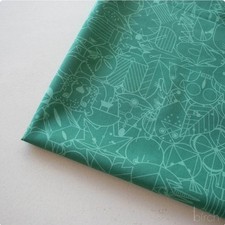 Charley Harper "End Papers Basic" In Lagoon Fabric 1yd BTY Green/Green Organic