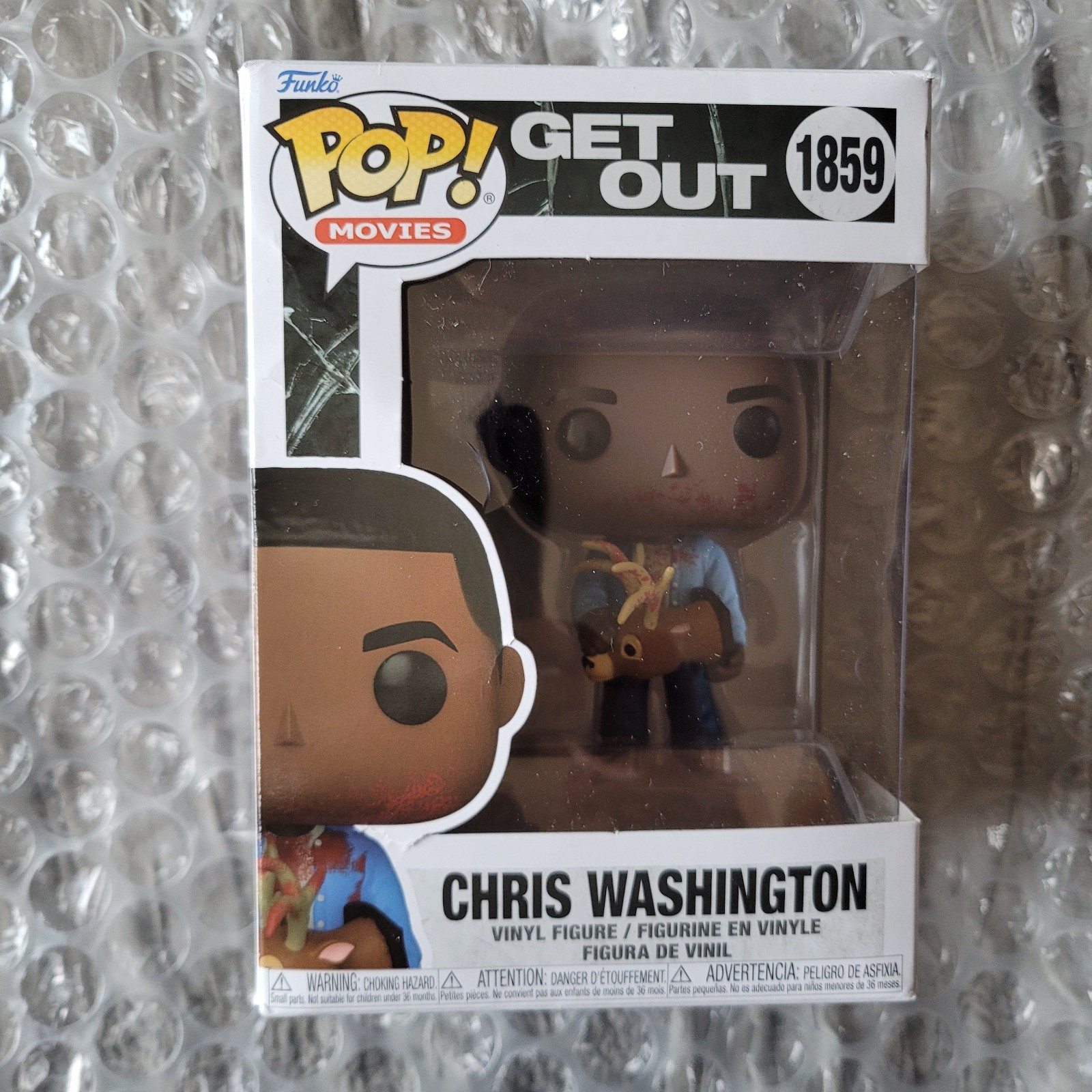 Funko Pop Movies Get Out Chris Washington with Deer 1859 Vinyl Figure New