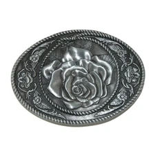 CTM Women's Western Rose Belt Buckle