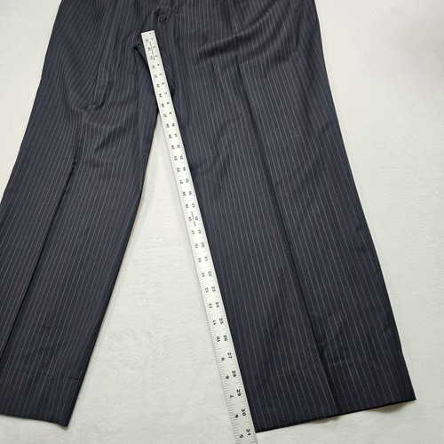 LRL Ralph Lauren Blazer Suit Mens 46L Slacks 38x31 Wool Cashmere Striped Navy - Picture 20 of 21