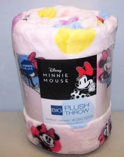 Disney Minnie Mouse The Big One Plush Throw Free Shipping 5Ft X 6 FT
