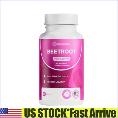 #ad Rosabella Organic Beet Root 60 Capsules Natural Energy Boost Blood Pressure 1 5X $36.99