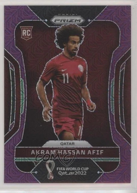 2022 Panini Prizm World Cup Qatar Purple Mojo /49 Akram Afif Hassan #186