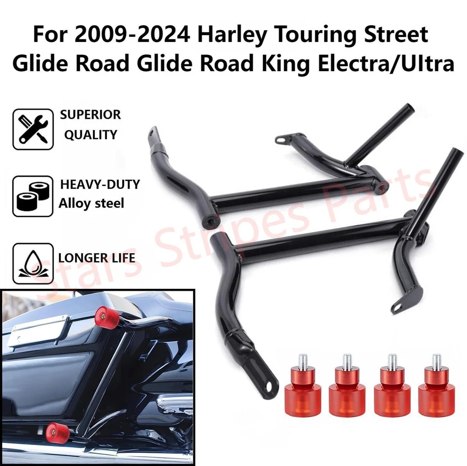 Saddlebag Guard Crash Bars For 2009-2025 Harley Touring Street Glide/Road Glide Foto 2 de 4