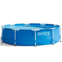 Intex Metal Frame Pool Aufstellpool Robust Stabil 4485L Ø 305X76Cm Blau