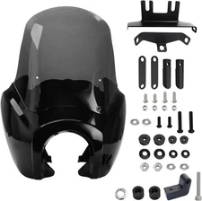 Motorcycle Headlight Fairing Cover 15'' Smoke Windshield Harley FXBB 2018-20 5.7