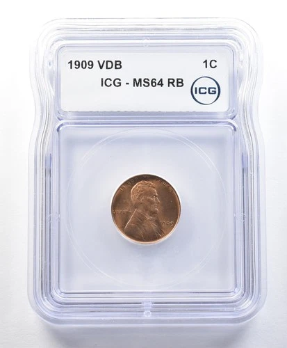 1909 VDB Lincoln Wheat Cent MS64 RB ICG *9027