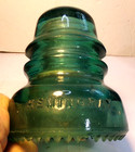 Lot of 4 Antique HEMINGRAY No 40 Aqua Glass Insulators - need to be cleaned! — photo 4
