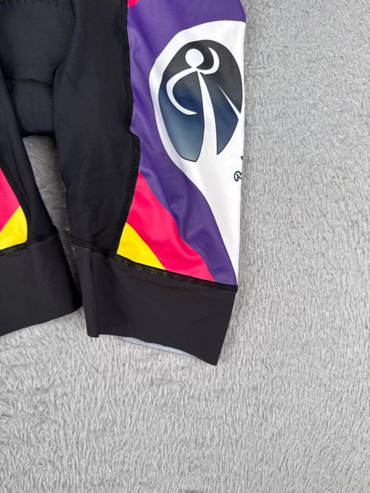 Велосипедные шорты женские Louis Garneau средние черные желтые розовые с подкладкой из спандекса - Изображение 2 из 4