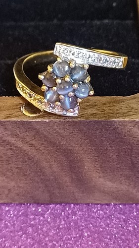 Ring 9 Karat 375 Gold Mondstein & Diamant. Größe O. Faszinierend!! - Bild 4 von 9