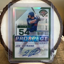 2024 Panini Prospect Edition Joe Vetrano Green Prizm Auto Dodgers